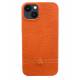 Coque cuir Orange FACONNABLE® iPhone 13