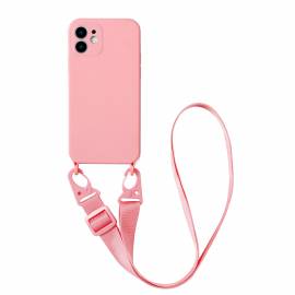 Coque avec bandouillère Rose iPhone 12/12 Pro