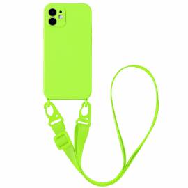 Coque avec bandouillère Vert fluo iPhone X/XS
