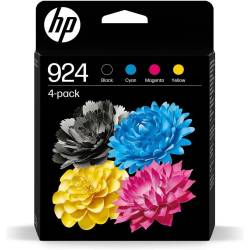 4 Cartouches HP 924 (noir,...