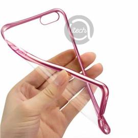 Coque Silicone Transparente et Rose iPhone 7/ 8