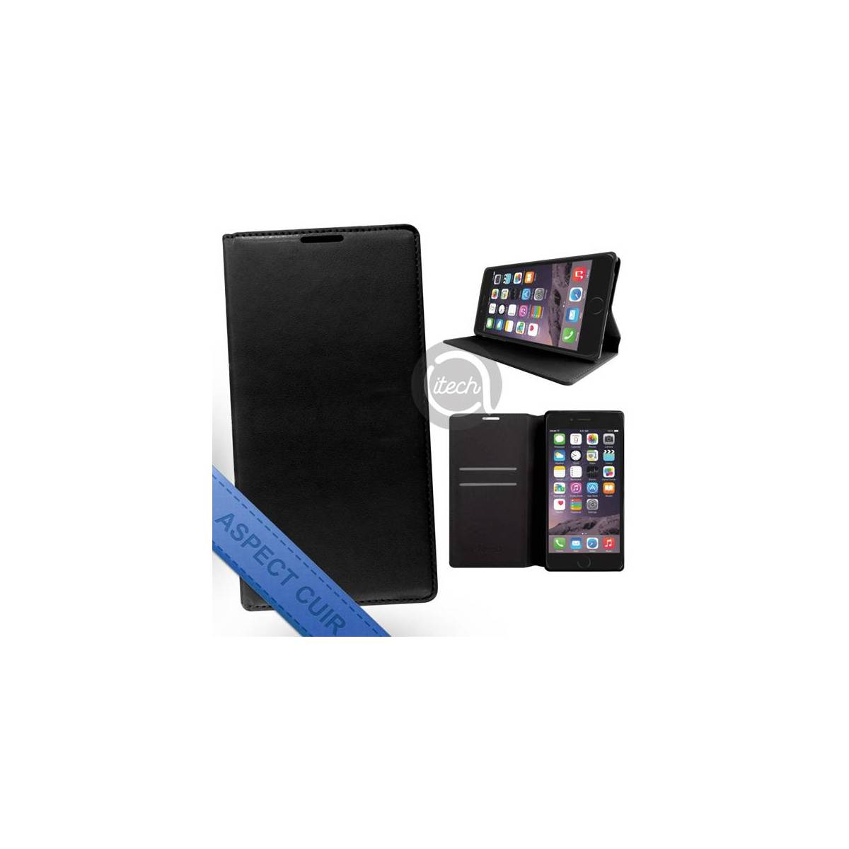 Folio aimanté Noir iPhone 7 Plus/ 8 Plus