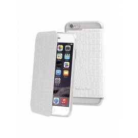 Coque folio blanc imitation croco - iPhone 6 Plus/6S Plus