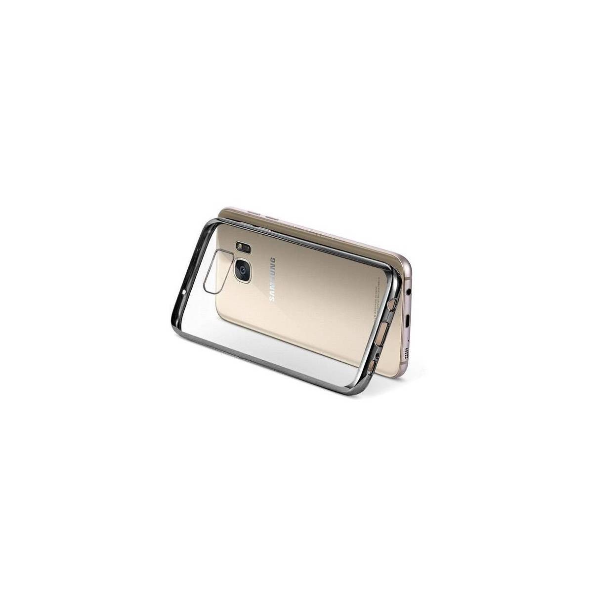 Coque Silicone Transparente et Noire S7 Edge Coque Silicone Transparente et Noire S7 Edge