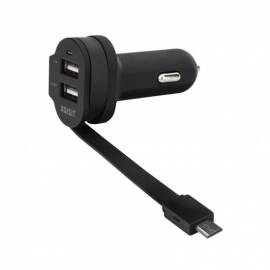 Chargeur allume-cigare 2 USB + cable lightning
