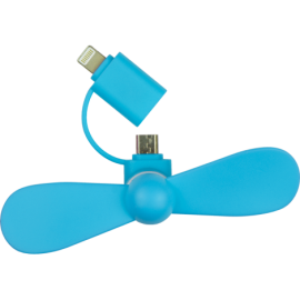 Ventilateur micro USB/lightning/USB-C  Bleu