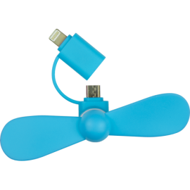 Ventilateur micro USB/lightning/USB-C Bleu