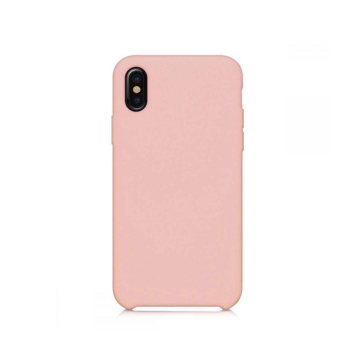 Coque soft touch Rose iPhone X/XS