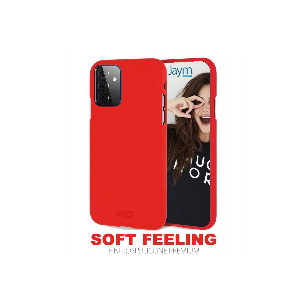 Coque silicone Rouge A72