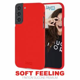 Coque soft touch rouge S22